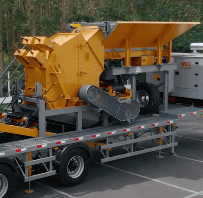 Usina de reciclagem de resíduos da construção civil